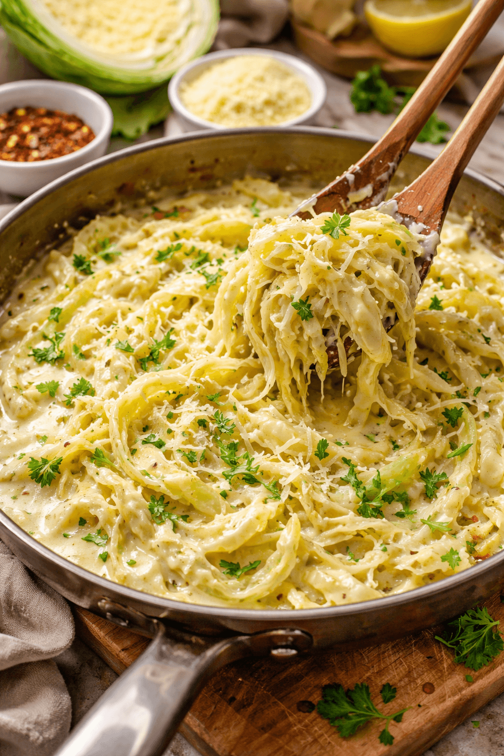 Creamy Cabbage Alfredo (Low-Carb & Keto)