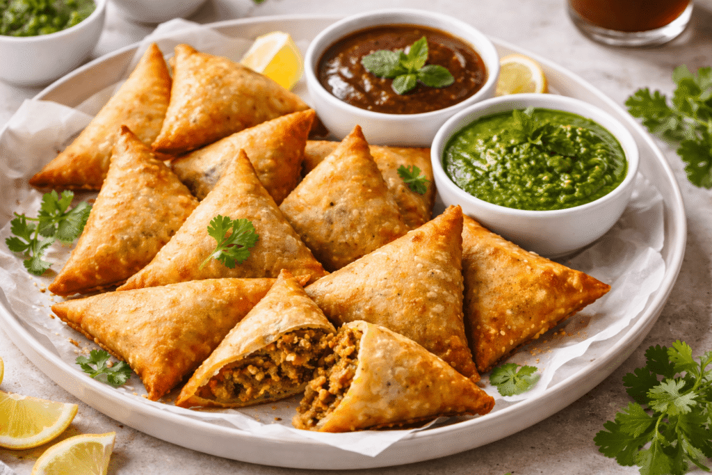 Crispy Keema Samosa Recipe